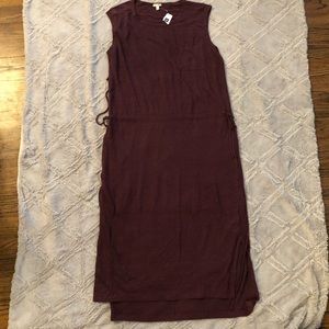 NWT GAP Maroon Midi Dress